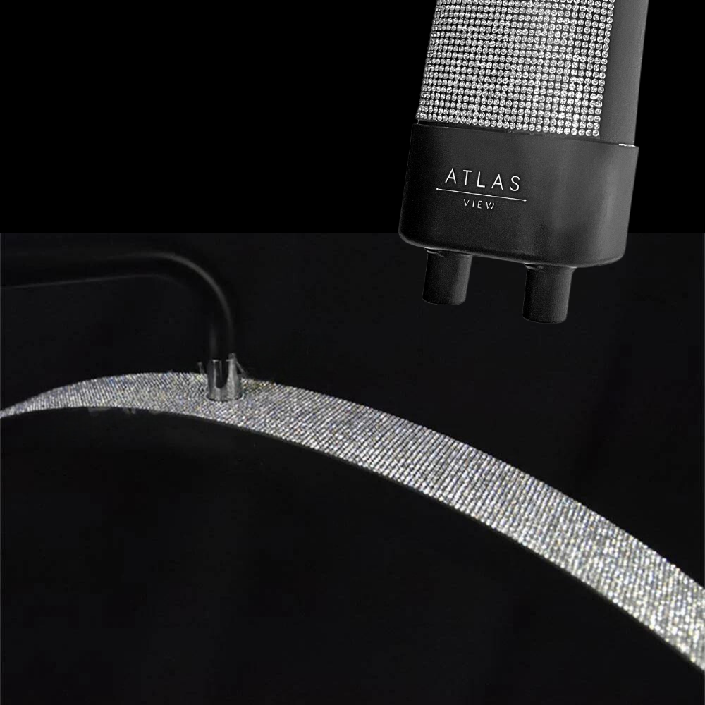 Open Box Diamond Half Moon Beauty Light | Dimmable Knob