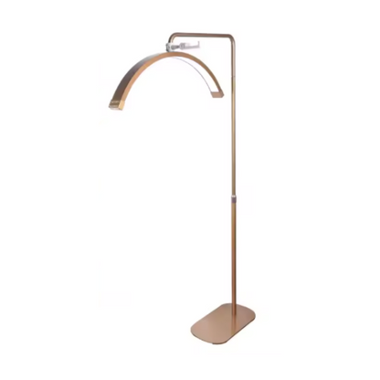 Open Box Gold LED Half Moon Beauty Floor Lamp