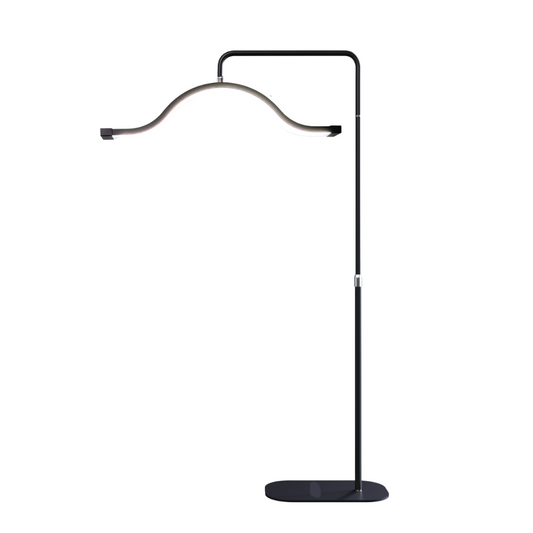 half moon light lamp for lashes with a flat base light stand