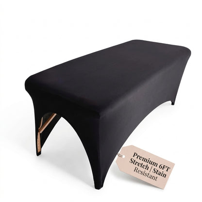Black mattress cover for treatment table for salon and spa