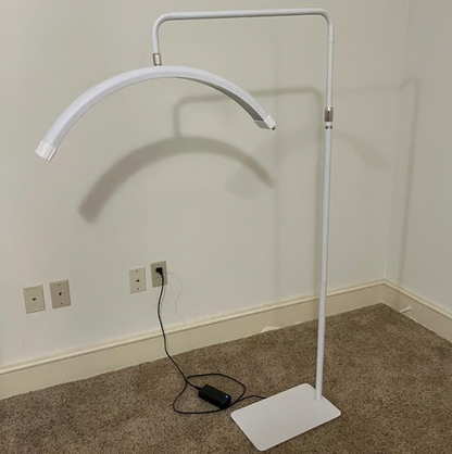 Open Box LED White Half Moon Beauty Floor Lamp