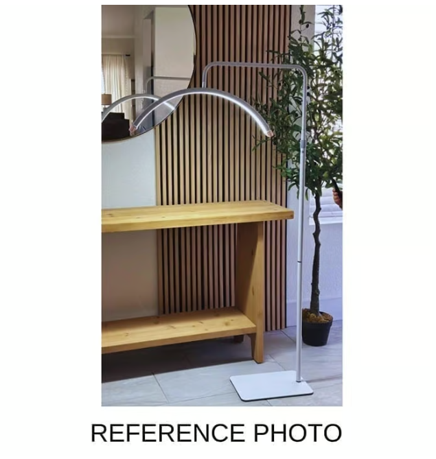 Open Box LED White Half Moon Beauty Floor Lamp