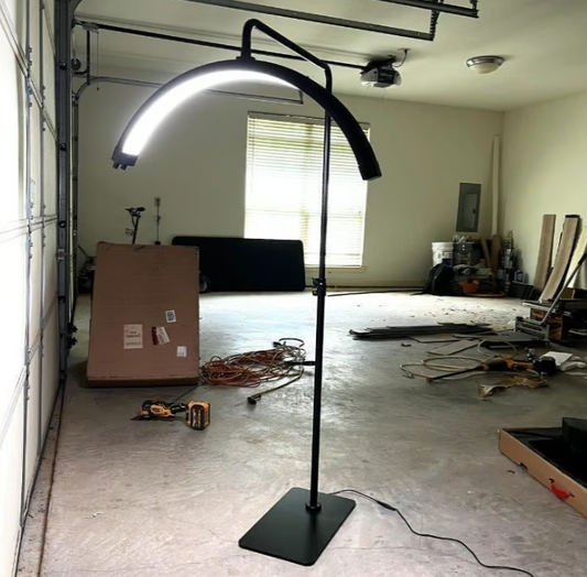 Open Box LED Half Moon Beauty Floor Lamp