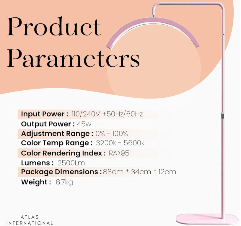 diamond professional beauty led floor lamp with diamonds for eyelash extensions application