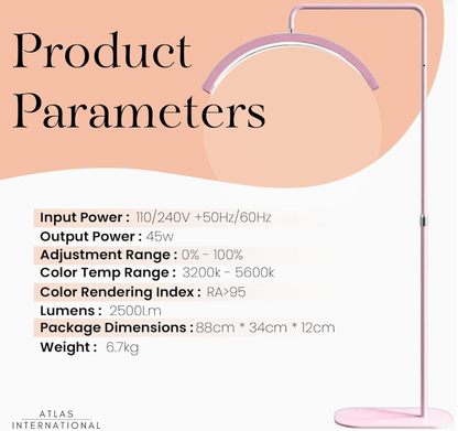 diamond professional beauty led floor lamp with diamonds for eyelash extensions application